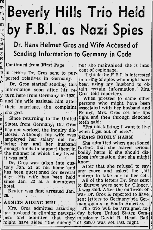 Jan. 29, 1942, Spy Ring Jan. 29, 1942, Spy Ring