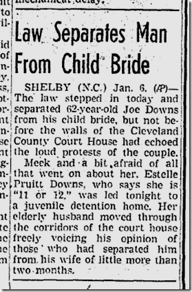 Jan. 7, 1942, Child Bride 