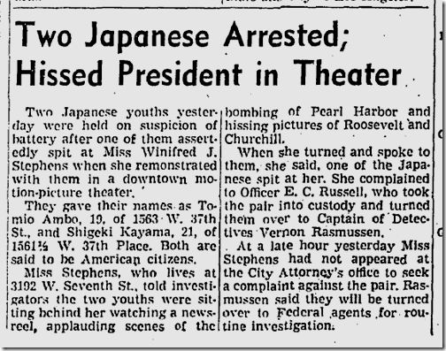 Jan. 3, 1942, Hissing Roosevelt