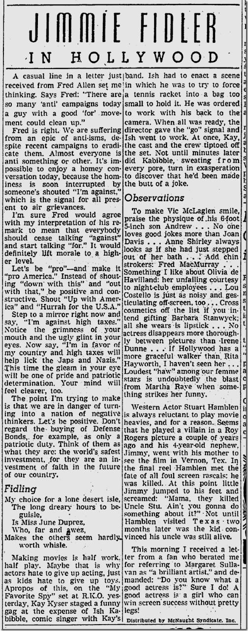 Jan. 7, 1942, Jimmie Fidler 