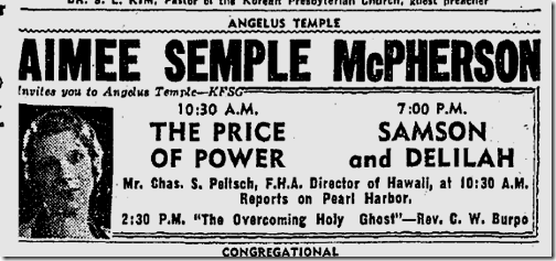 Jan. 10, 1942, Aimee Semple McPherson Jan. 10, 1942, Aimee Semple McPherson