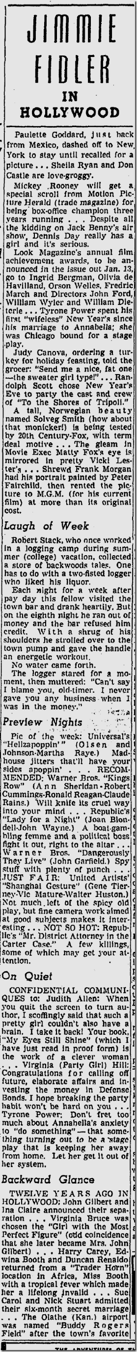 Jan. 3, 1942, Jimmie Fidler 