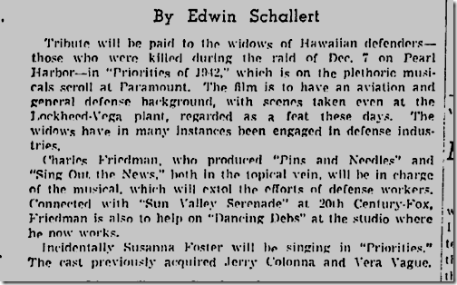 FReb. 14, 1942, Priorities of 1942.