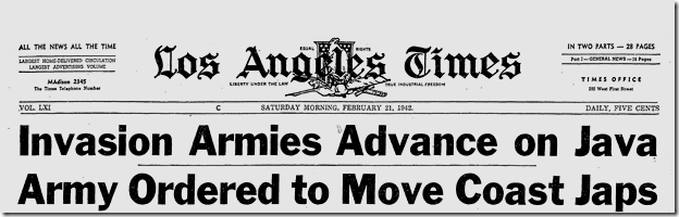 Feb. 21, 1942, Japanese Evacuation 