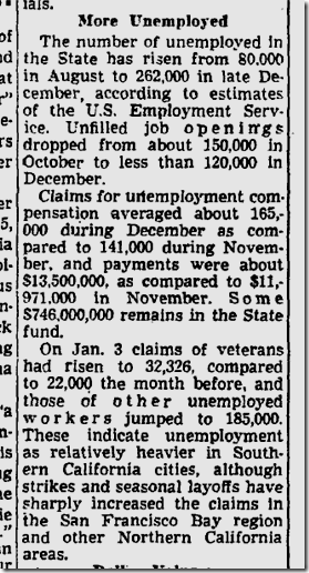 Jan. 13, 1946, Unemployment