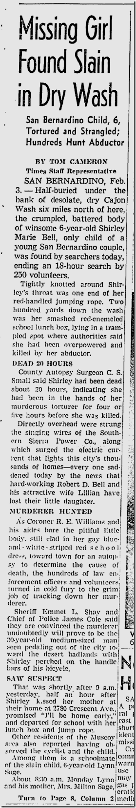Feb. 4, 1942, Girl Strangled Feb. 4, 1942, Girl Strangled