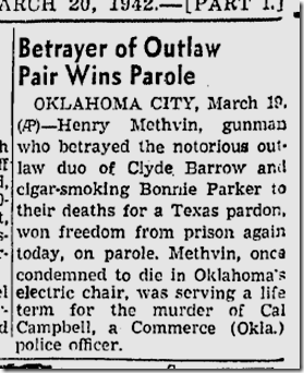 March 20, 1942, Bonnie and Clyde March 20, 1942, Bonnie and Clyde