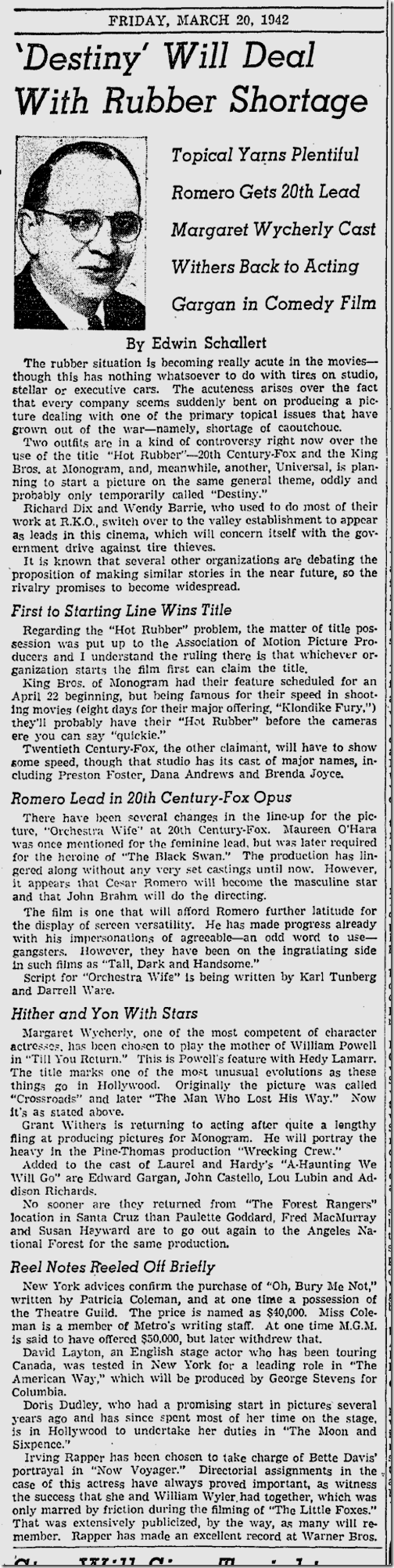 March 20, 1942, Edwin Schallert March 20, 1942, Edwin Schallert