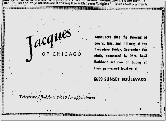 Sept. 13, 1938, Jacques of Chicago Sept. 13, 1938, Jacques of Chicago
