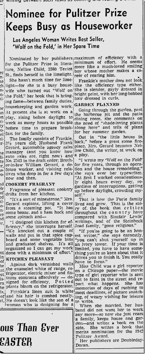 March 22, 1942: Nellise Child March 22, 1942: Nellise Child