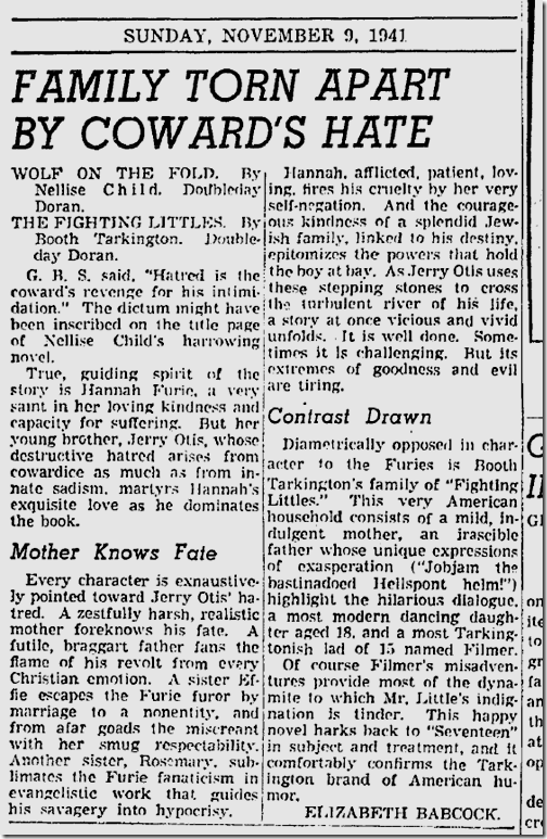 Nov. 9, 1941, Wolf on the Fold Nov. 9, 1941, Wolf on the Fold
