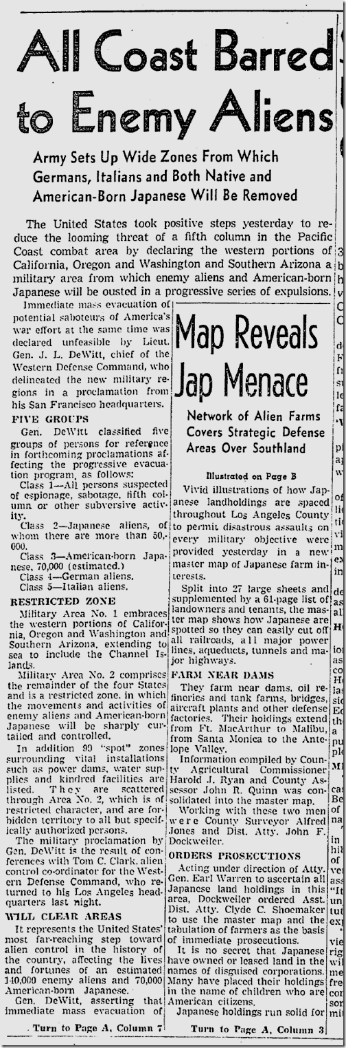 March 4, 1942, Sabotage Plots 