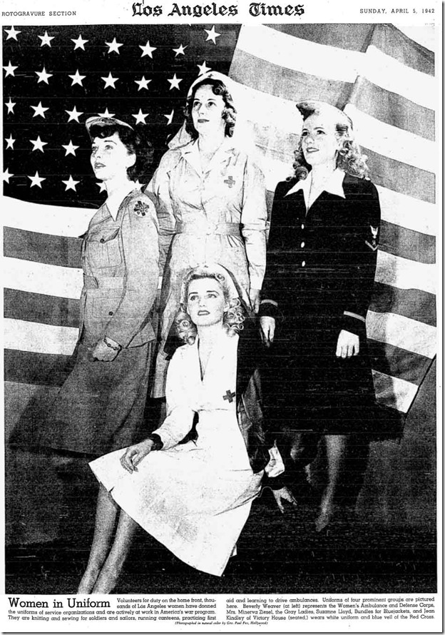 April 5, 1942, Women in Uniform 