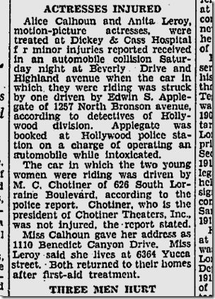 March 11, 1929, 1110 Benedict Canyon