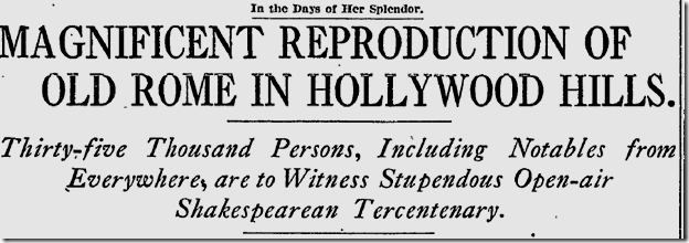 April 16, 1916, Julius Caesar April 16, 1916, Julius Caesar