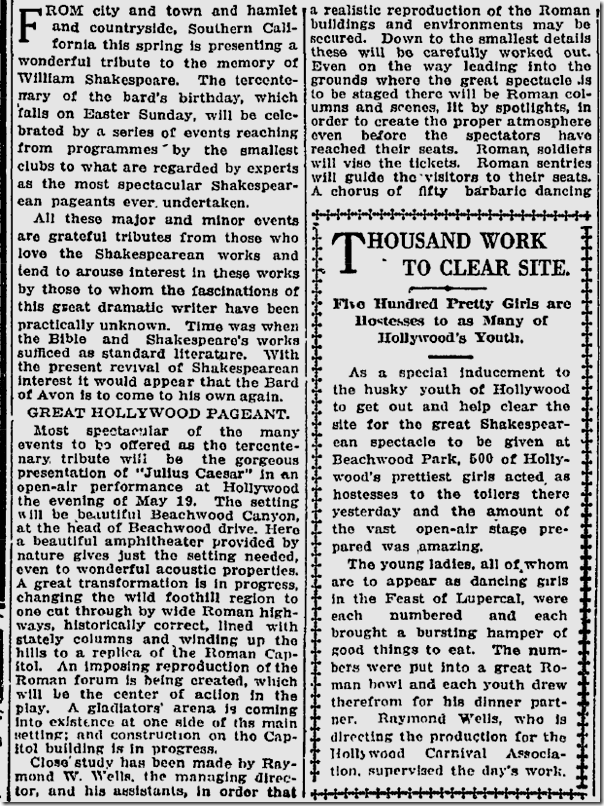 April 16, 1916, Julius Caesar April 16, 1916, Julius Caesar