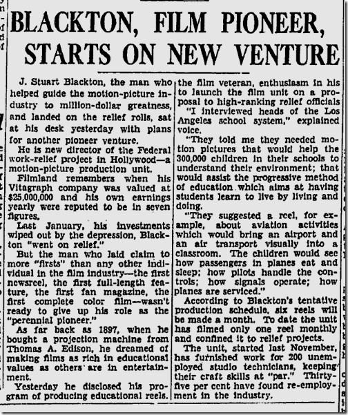 Aug. 1, 1935, J. Stuart Blackton 