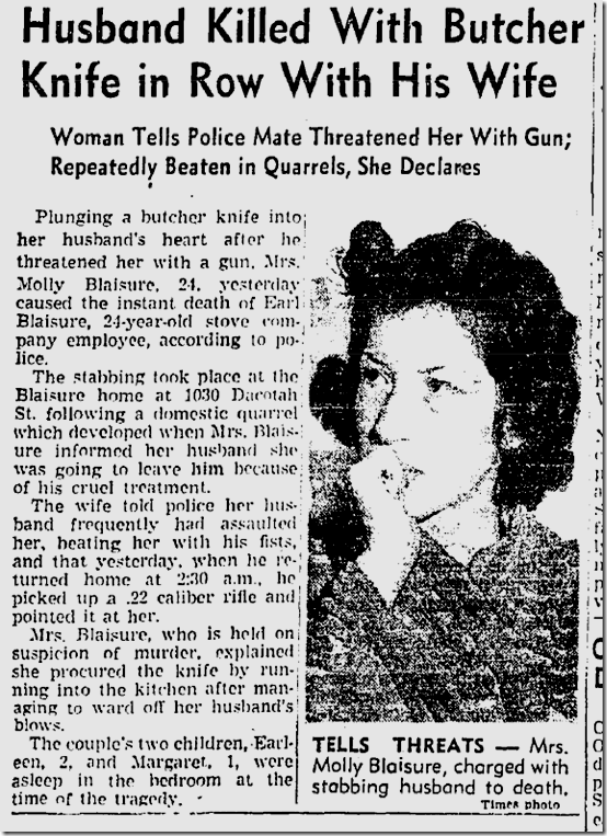 May 14, 1942, Blaisure Killing 