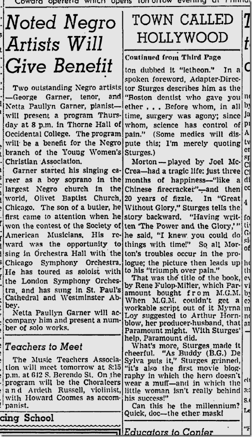 May 17, 1942, Town Called Hollywood 