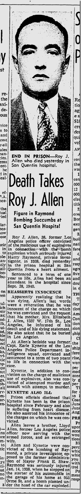 May 18, 1942, Roy Allen Dies May 18, 1942, Roy Allen Dies