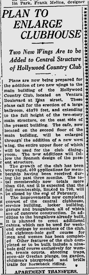 Feb. 6, 1921, Hollywood Country Club 
