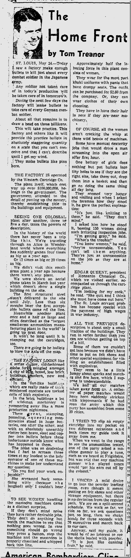 May 23, 1942, Tom Treanor May 23, 1942, Tom Treanor