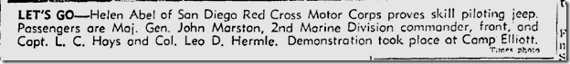 June 13, 1942, Women Drivers 
