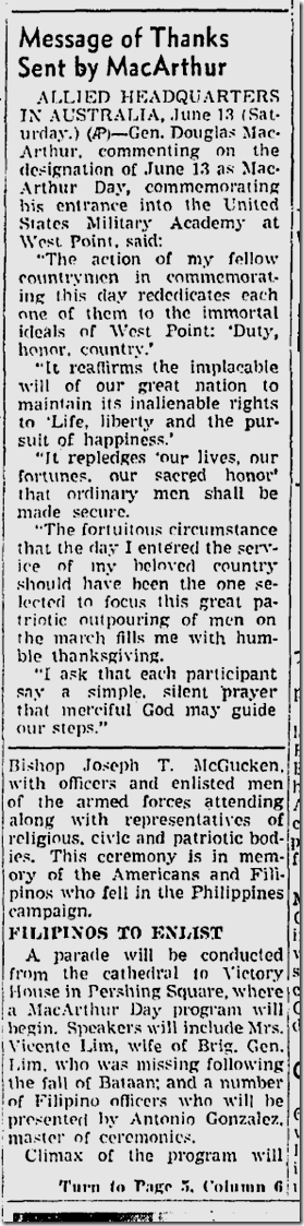 June 13, 1942, MacArthur Park 