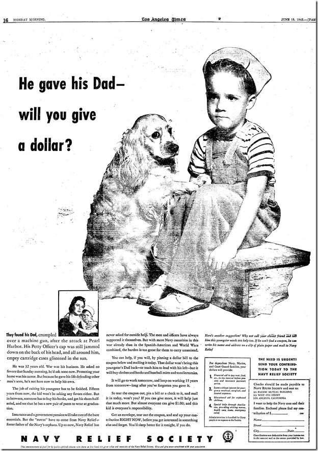 June 15, 1942, Navy Relief