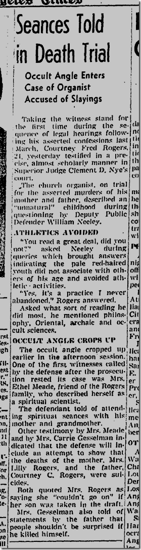 June 20, 1942, Seances 