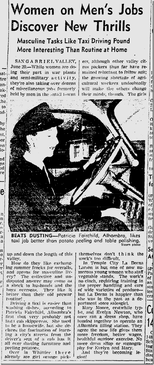 June 21, 1942, Women Workers 