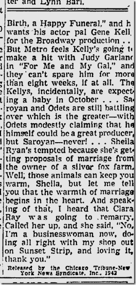 June 22, 1942, Hedda Hopper 