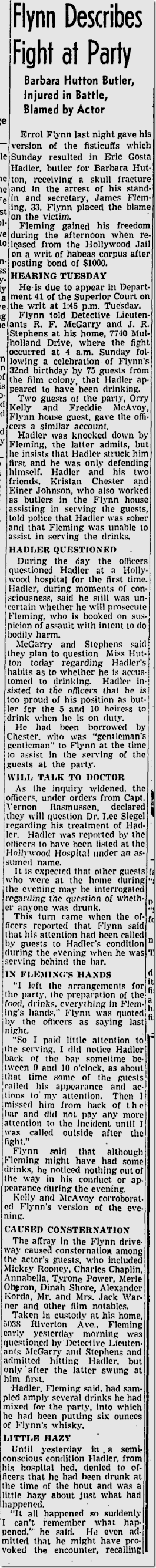 June 26, 1942, Errol Flynn 