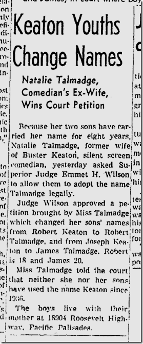 July 1, 1942, Keaton Children 