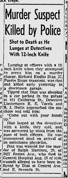 Sept. 13, 1942, Suspect Shot 