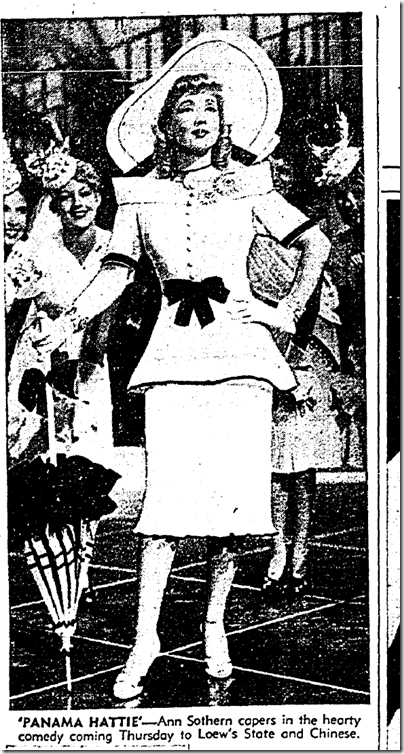 Sept. 13, 1942, Panama Hattie 