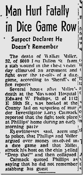 Oct. 12, 1942, Dice Game 