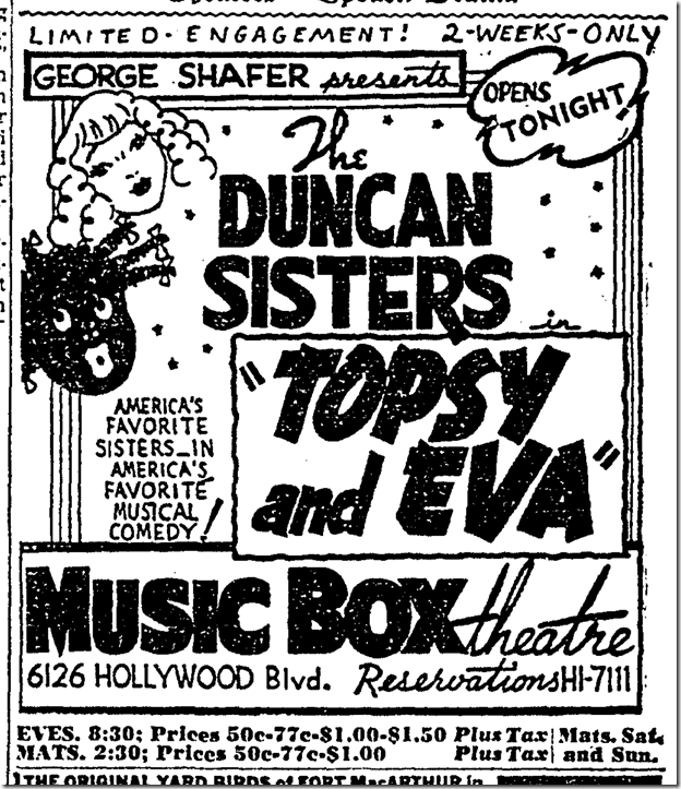 Oct. 26, 1942, Duncan Sisters Oct. 26, 1942, Duncan Sisters