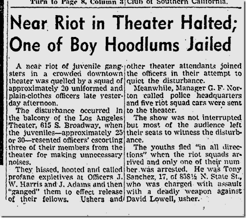 Oct. 26, 1942, Gang Riot Oct. 26, 1942, Gang Riot