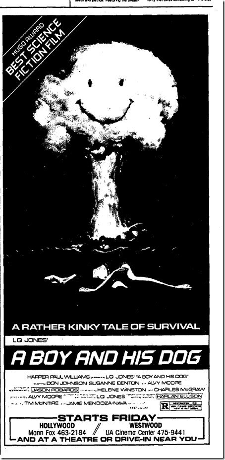 Oct. 31, 1982, A Boy and His Dog Oct. 31, 1982, A Boy and His Dog