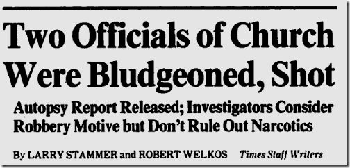 Nov. 9, 1982, Church Robbery 