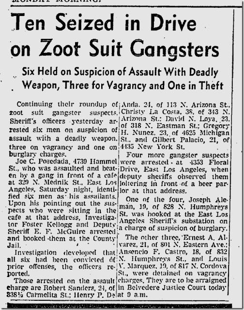 Nov. 2, 1942, Zoot Suit Gangsters 