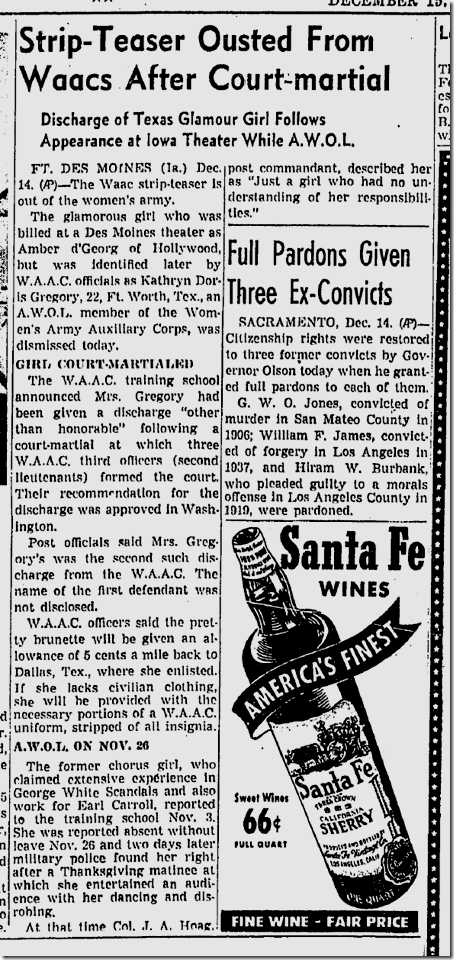Dec. 15, 1942, Stripping Waac Dec. 15, 1942, Stripping Waac