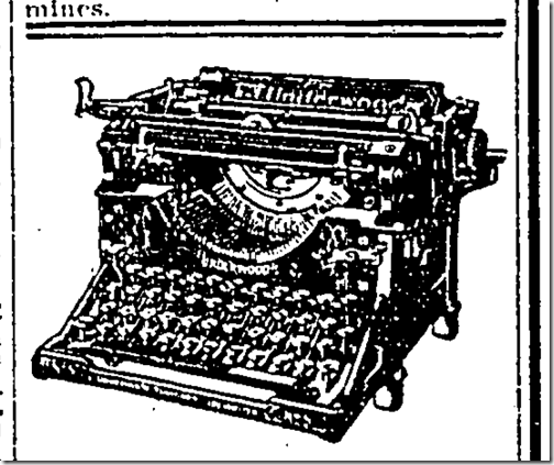 June 10, 1924, Underwood Typewriter June 10, 1924, Underwood Typewriter