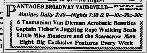 Jan. 23, 1913, Vaudeville 
