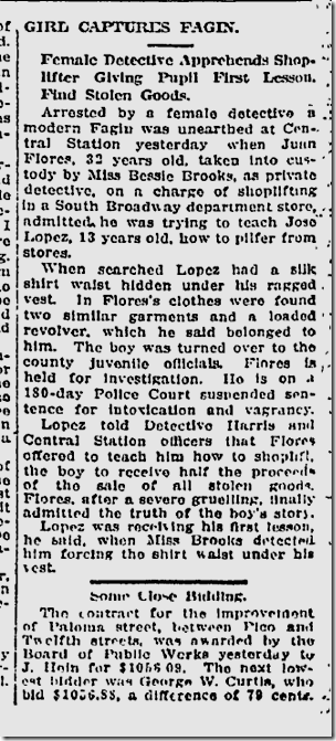 Jan. 9, 1913, Shoplifter Jan. 9, 1913, Shoplifter