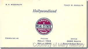 Hollywoodland bcard