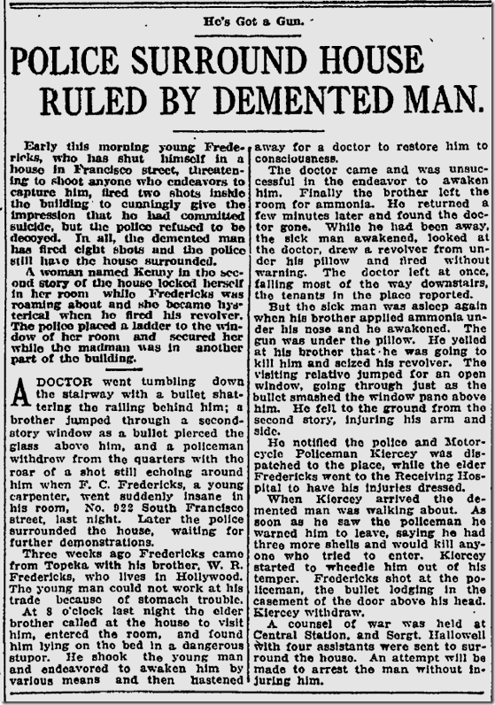 March 13, 1913, Standoff 