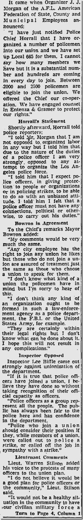 March 20, 1943, Police Union March 20, 1943, Police Union