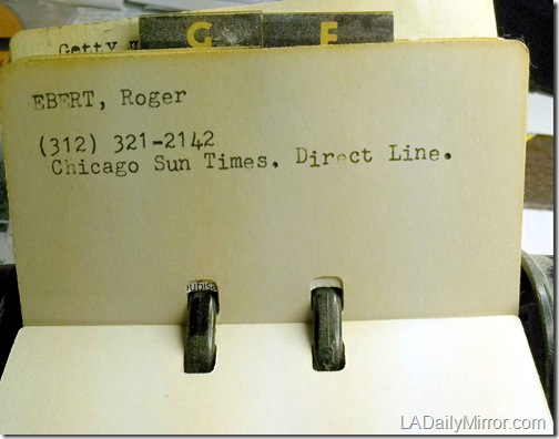 Roger Ebert Rolodex 
